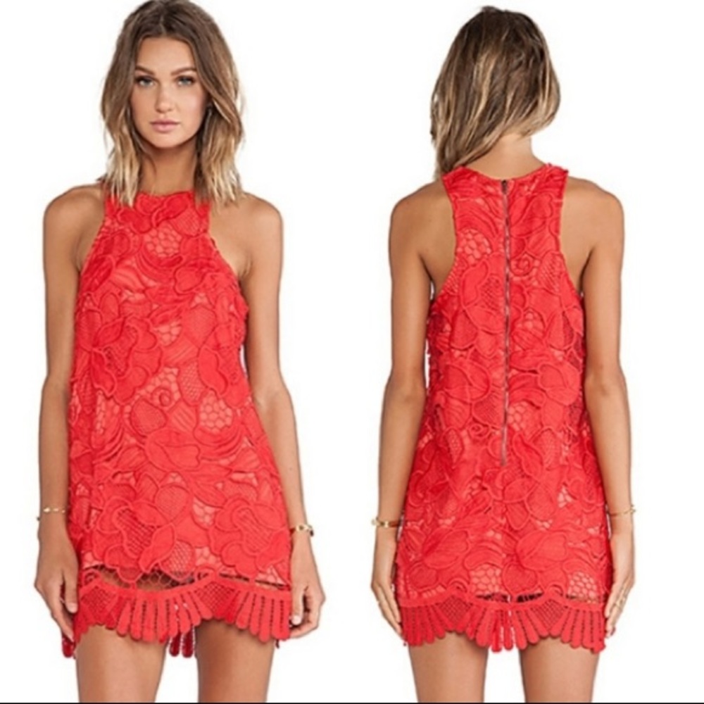 Lovers and friends red lace dress